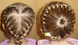 Заплести красиво волосы ребенку в садик