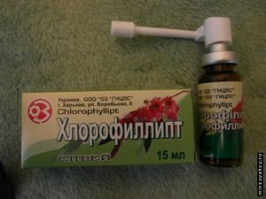 Хлорофиллипт полоскать горло детям
